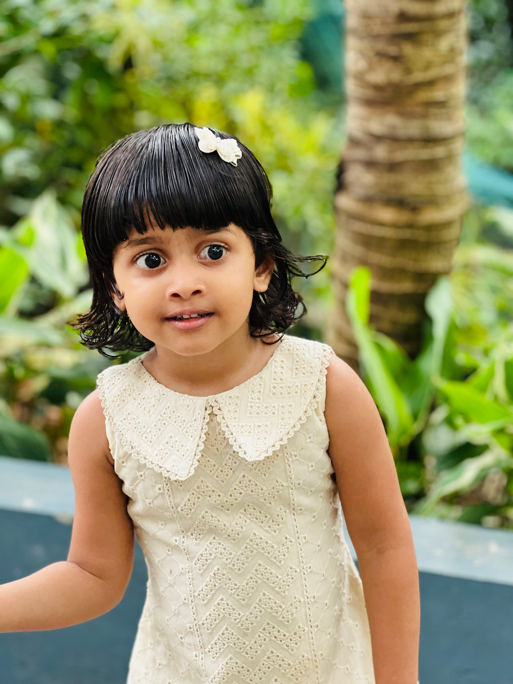 Pretty in her favorite dress 💫🤍💫🤍