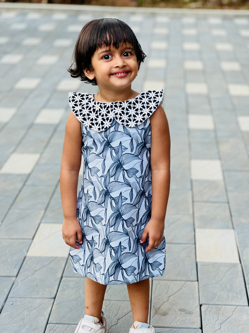 Floral print Aline frock 💫🖤💫🖤