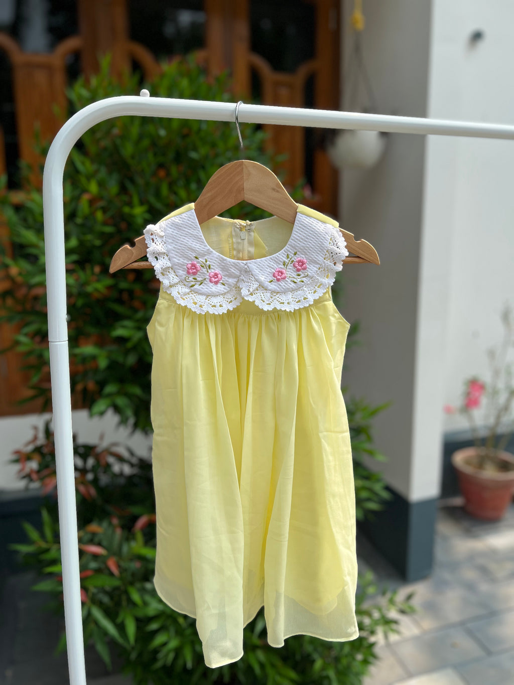 Yellow georgette frock