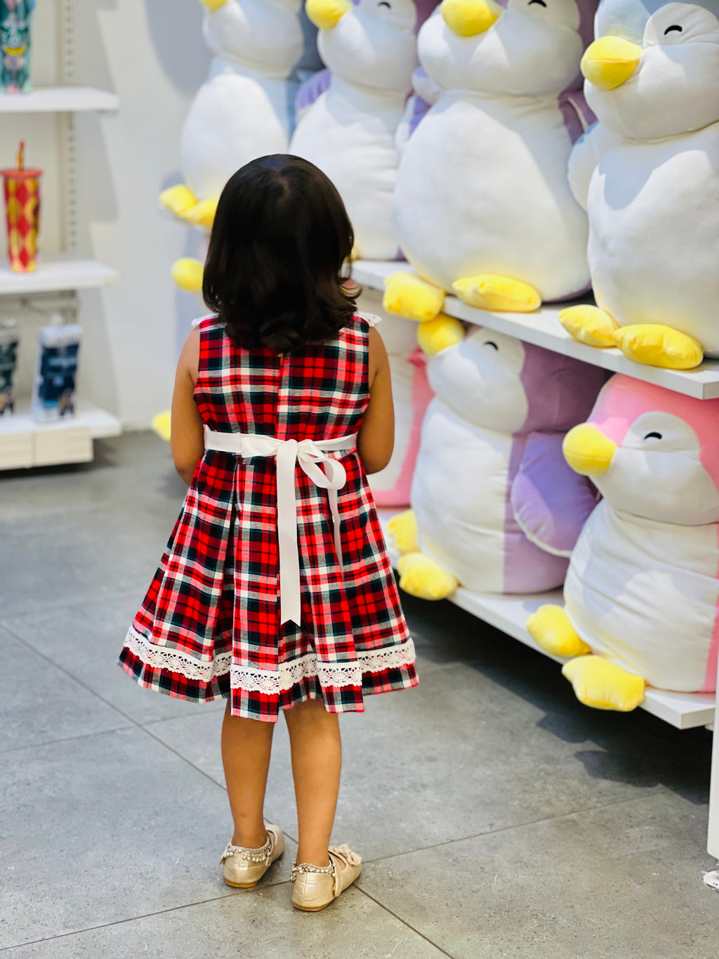 Christmas check frock 💫🎄💫🎄