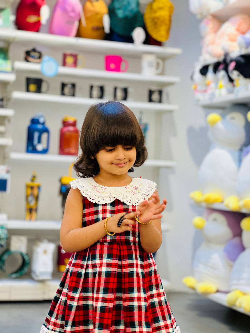 Christmas check frock 💫🎄💫🎄