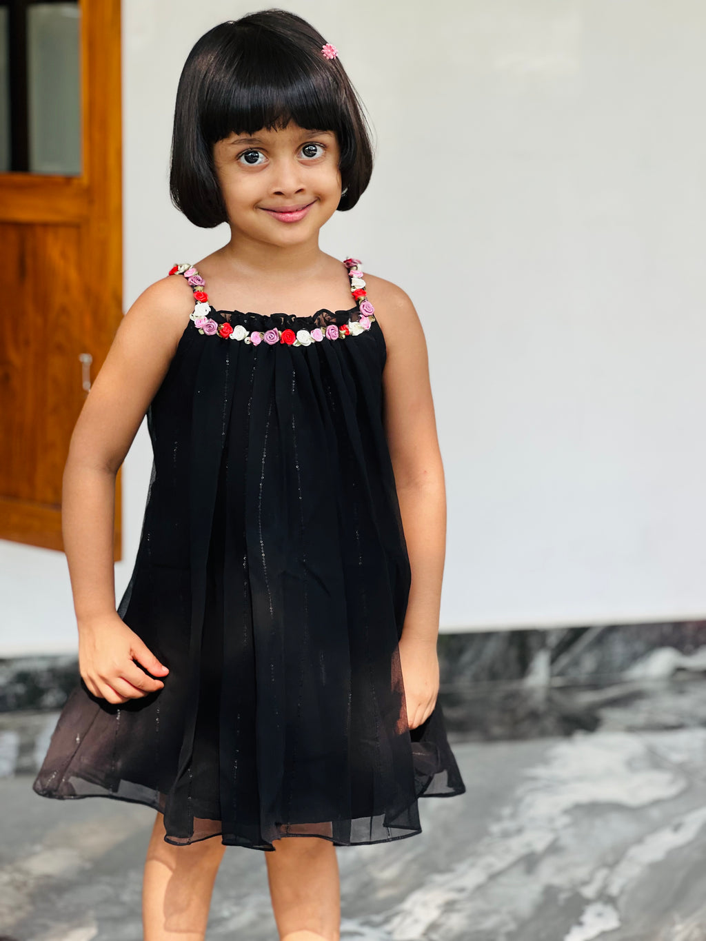 Cute Black Georgette frock 💫🖤💫🖤