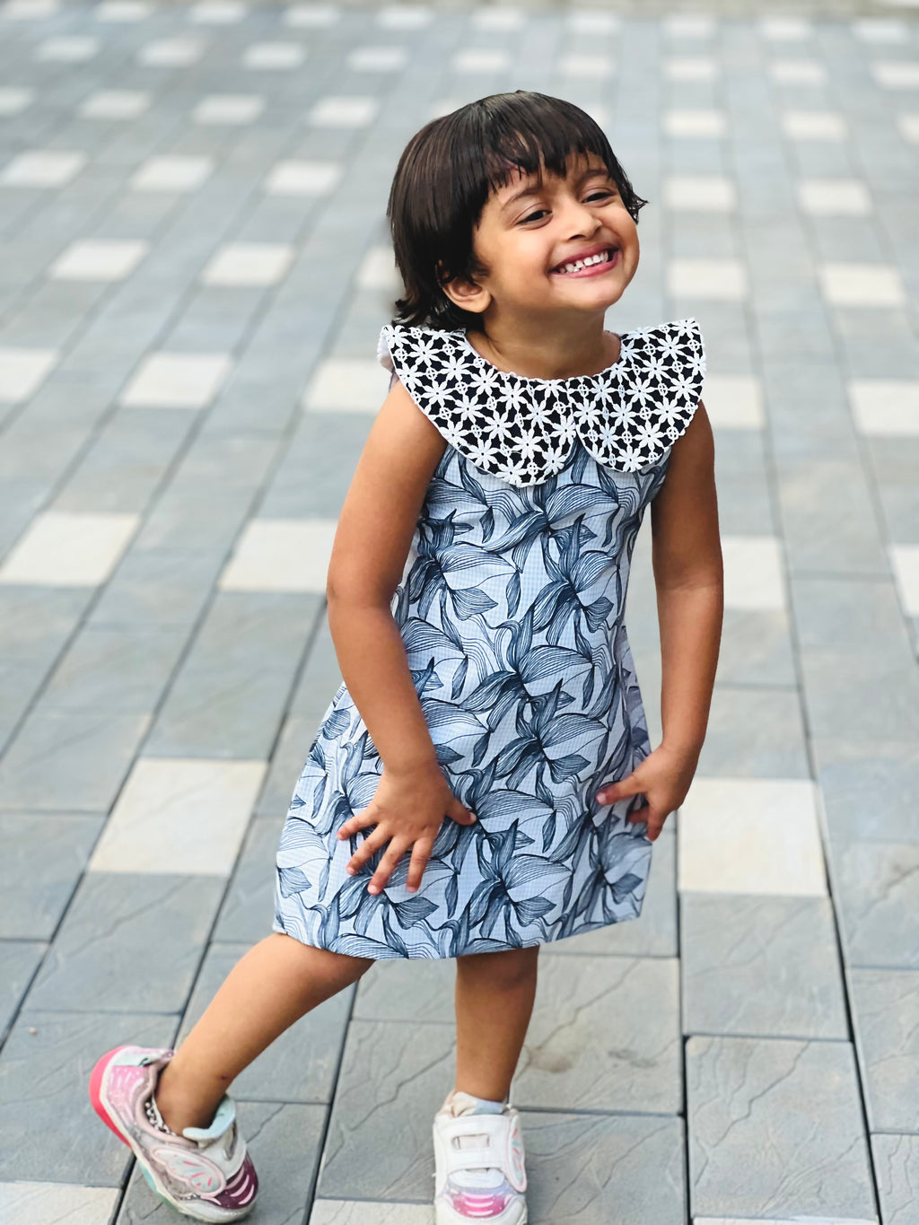 Floral print Aline frock 💫🖤💫🖤