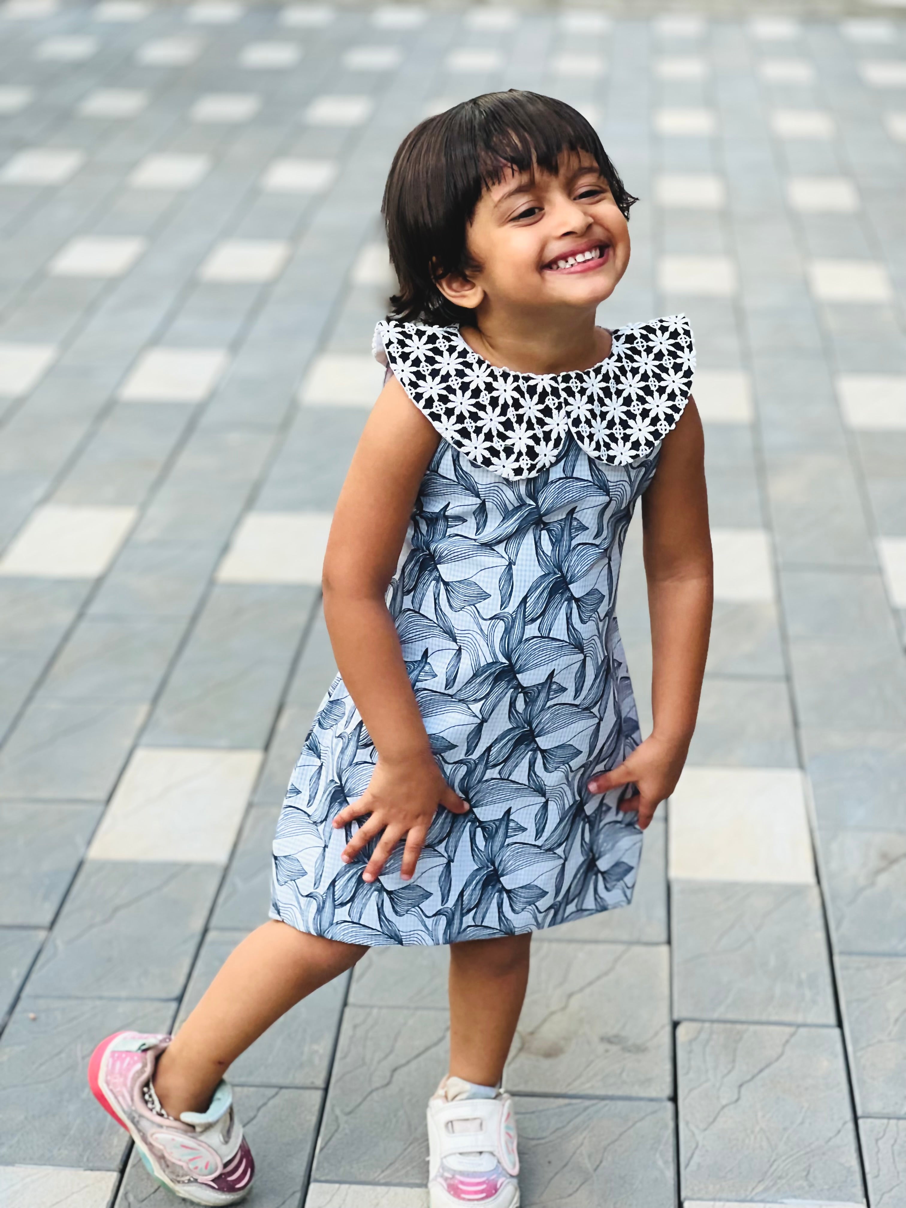 Floral print Aline frock 💫🖤💫🖤