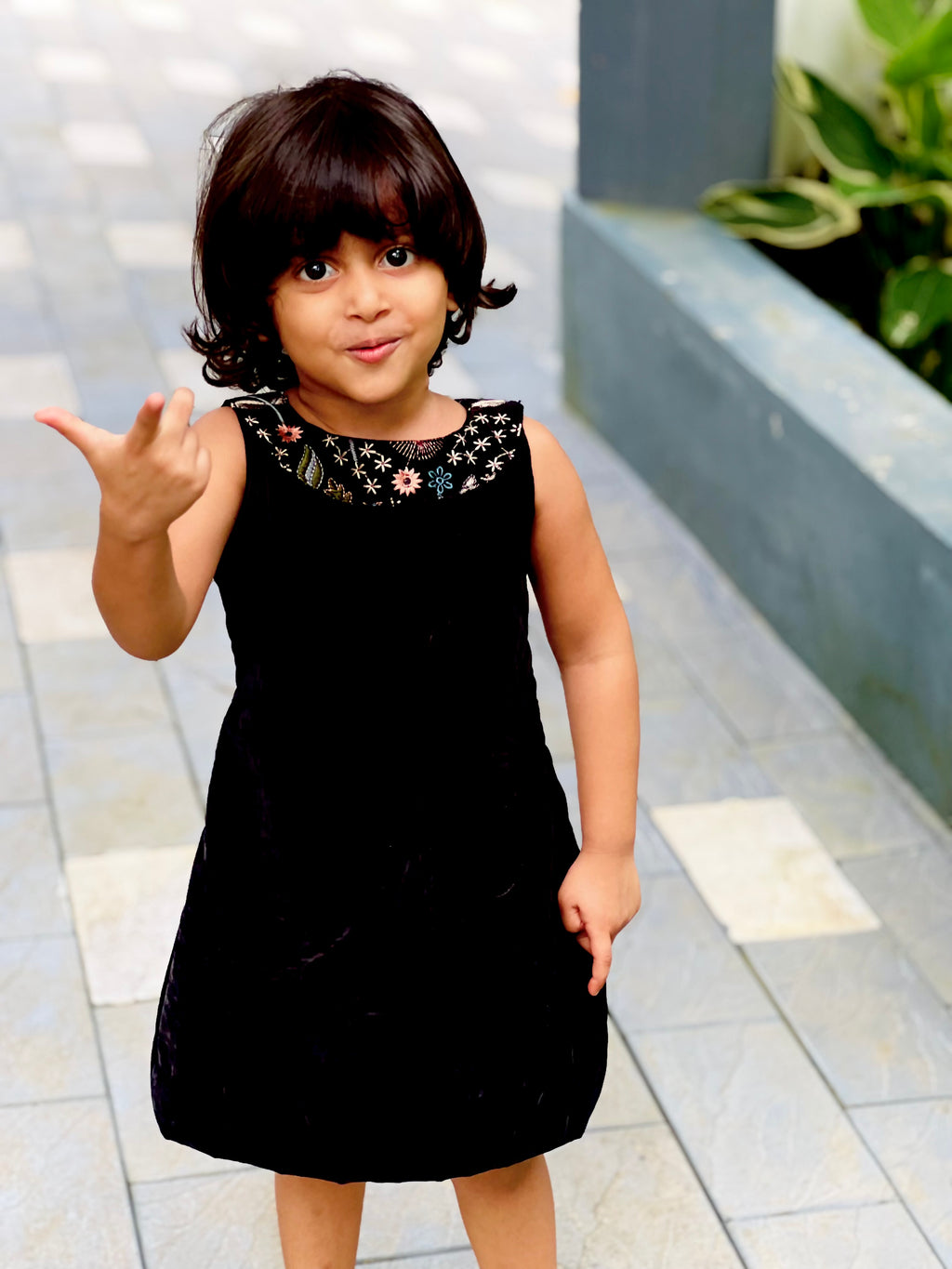 Black velvet frock 💫🖤💫🖤