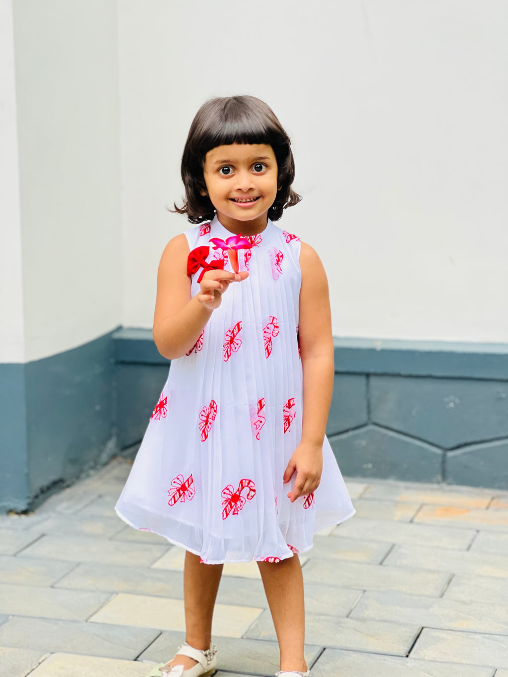 Georgette Christmas frock🎄🎅🏻🎄🎅🏻