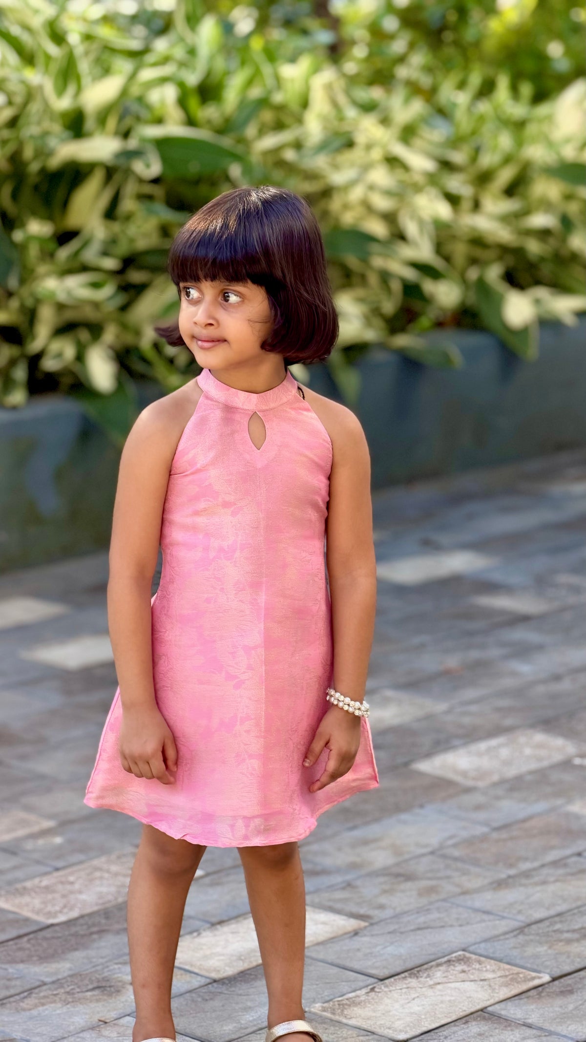 Semi Banarasi frock 💛🩷💚