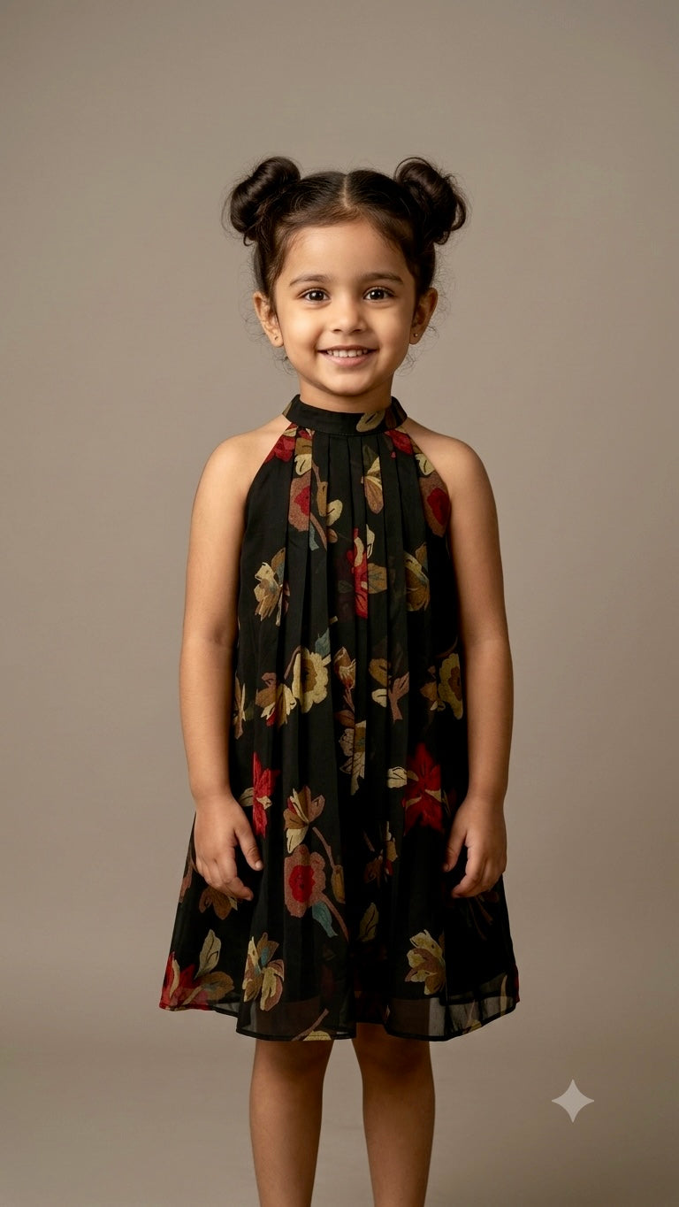 Black floral frock ✨✨🖤