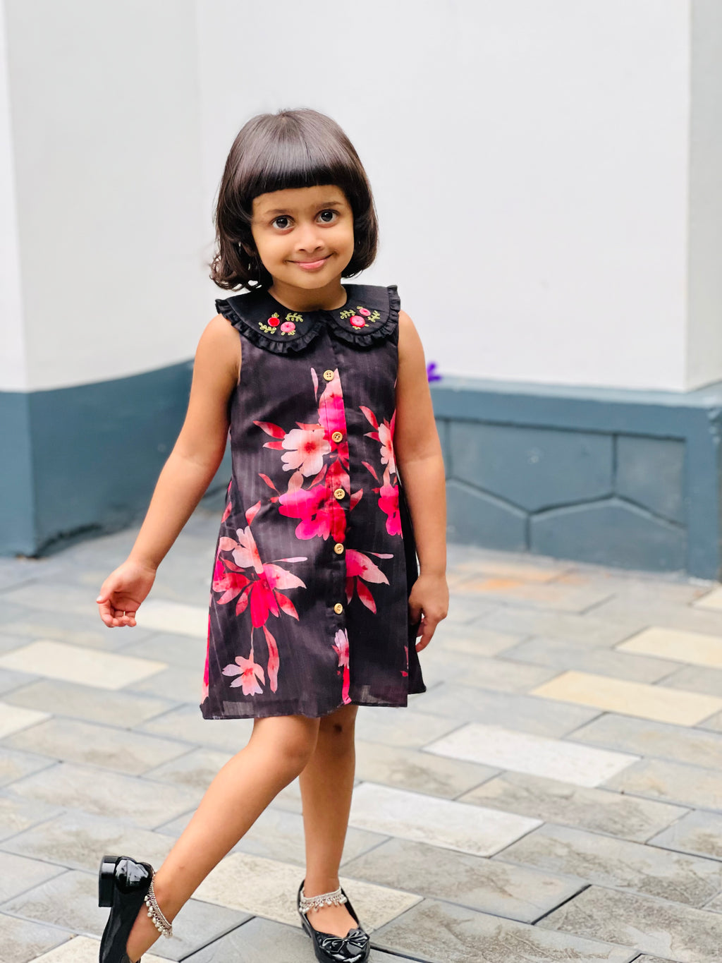 “Floral magic wrapped in a frock.”🌺