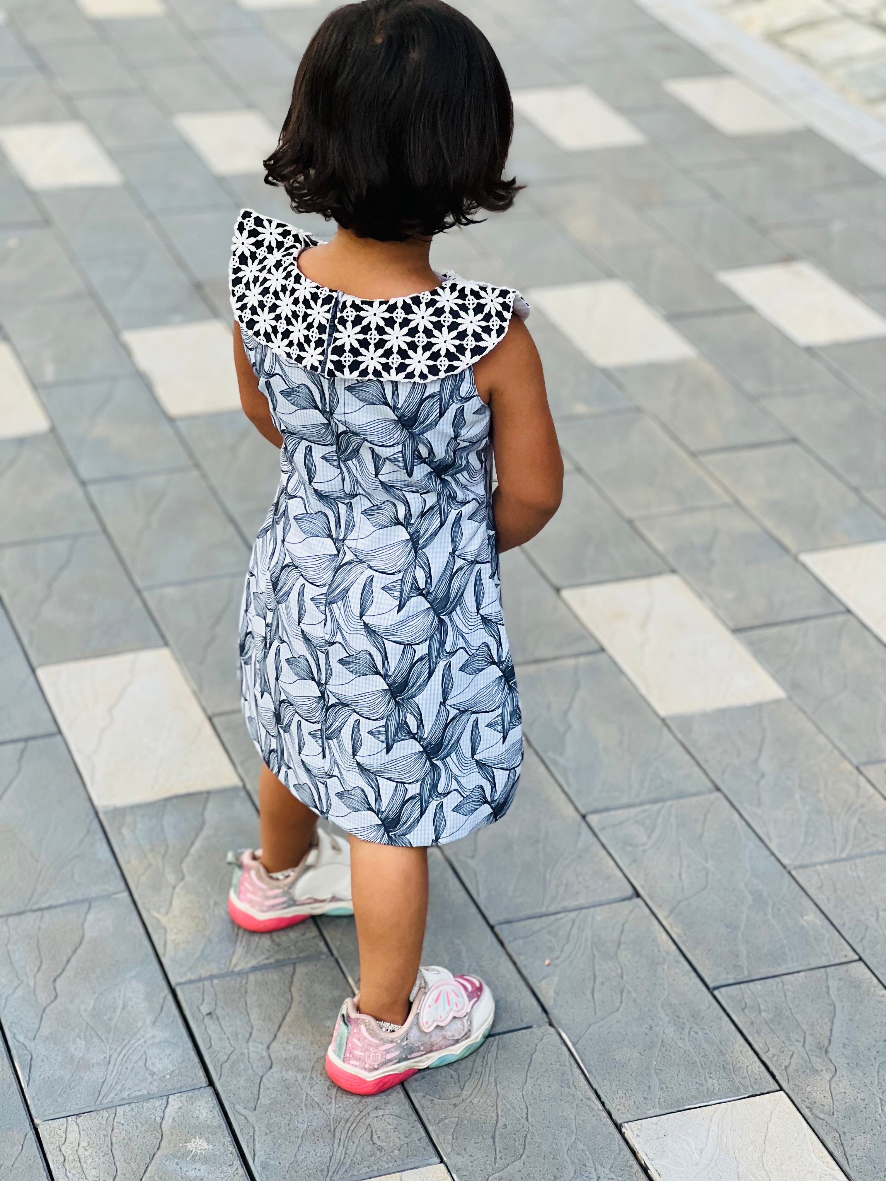 Floral print Aline frock 💫🖤💫🖤
