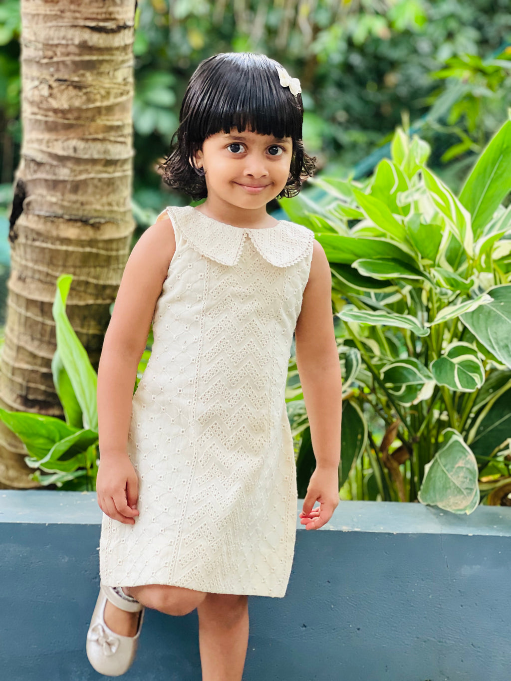 Pretty in her favorite dress 💫🤍💫🤍