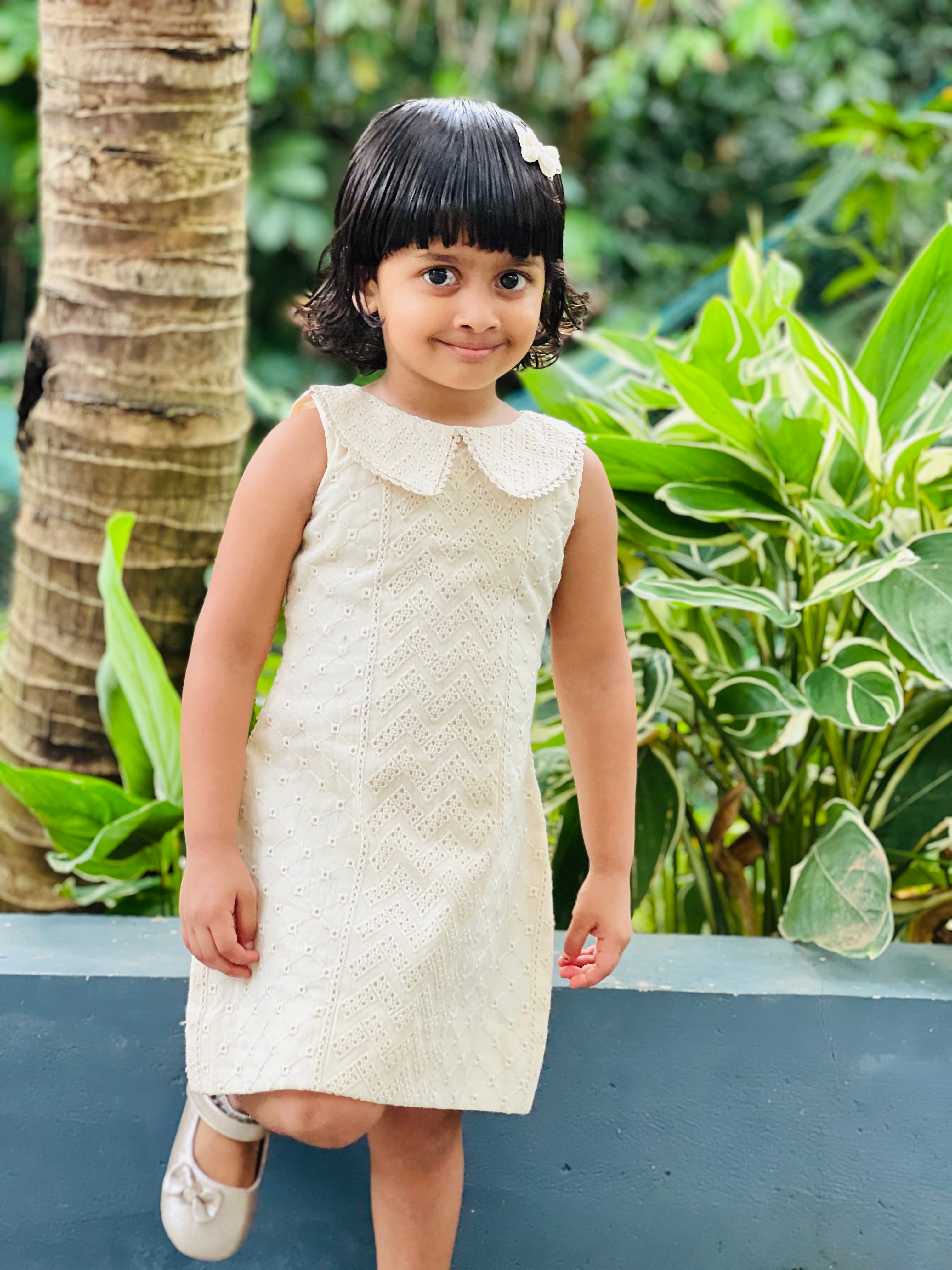 Pretty in her favorite dress 💫🤍💫🤍