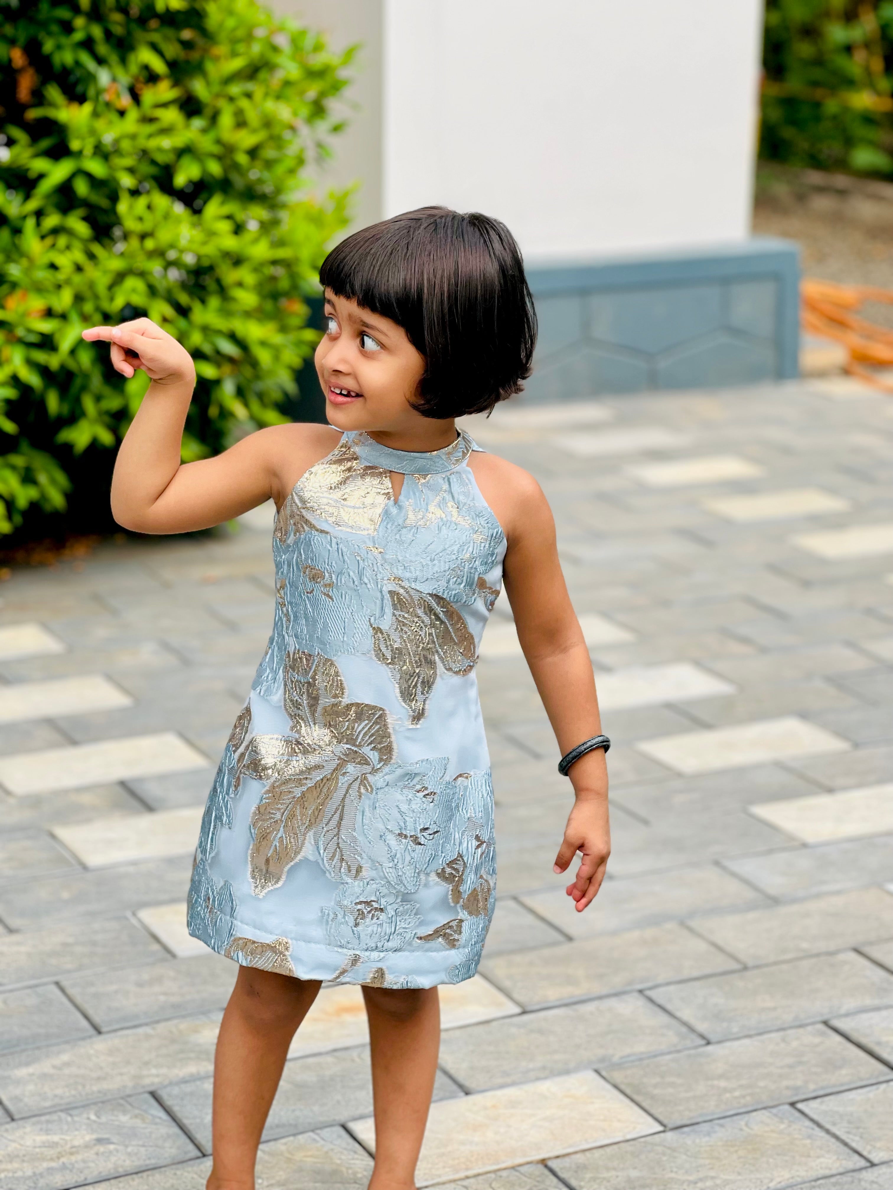 "Little miss sunshine in her Turkish-inspired finest. ☀️"