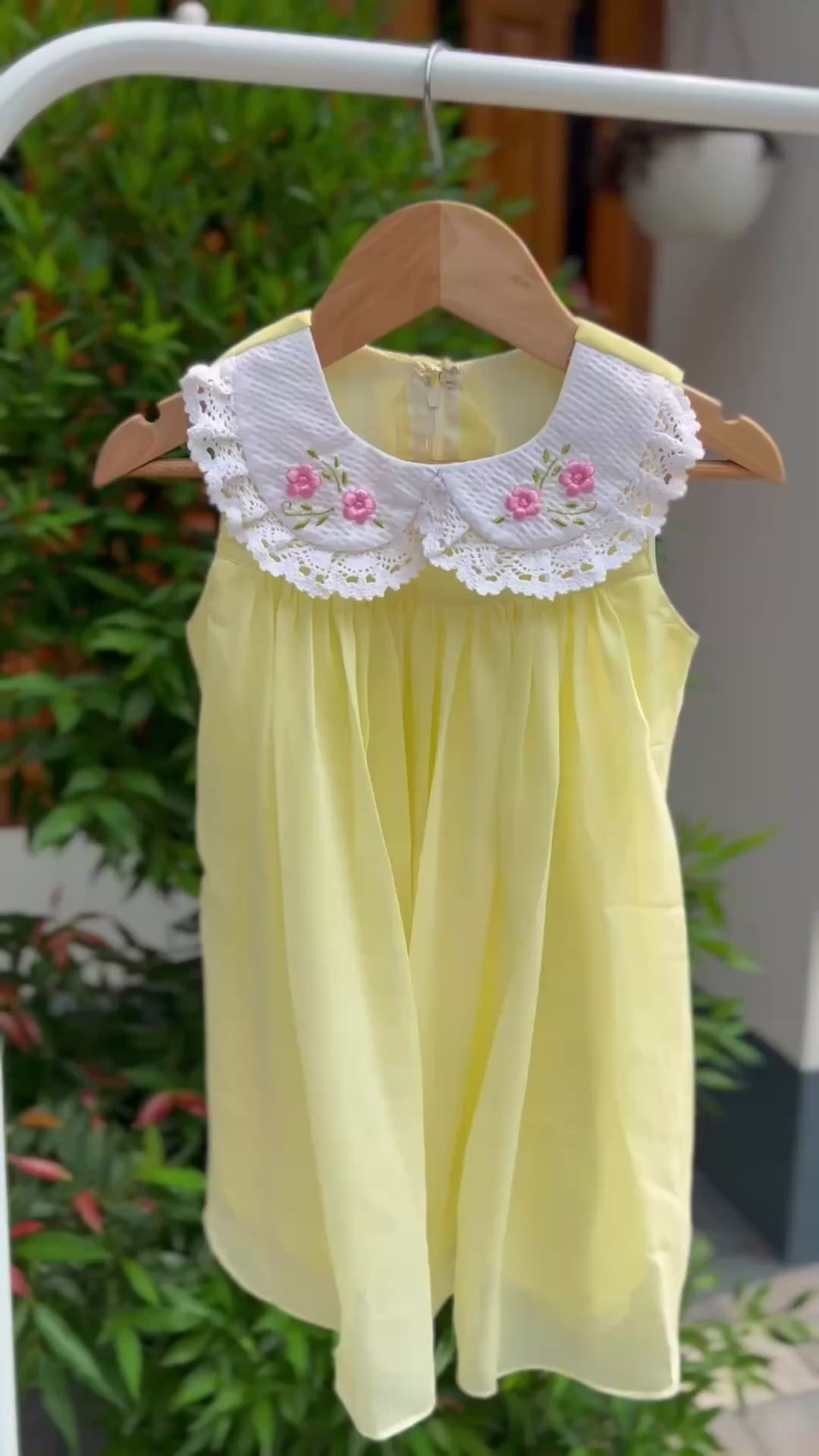 Yellow georgette frock